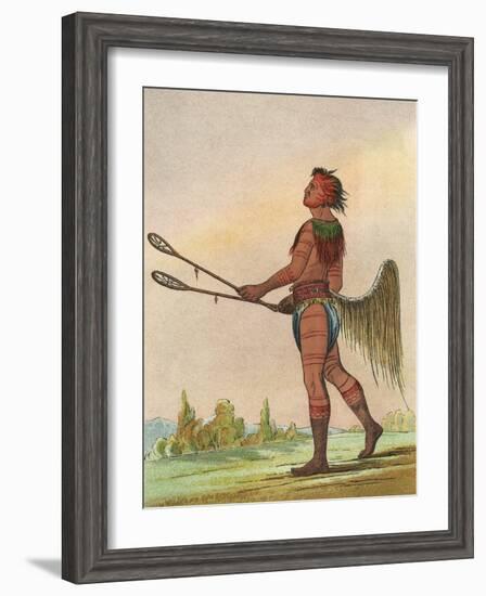 Choctaw, Lacrosse Player-George Catlin-Framed Photographic Print