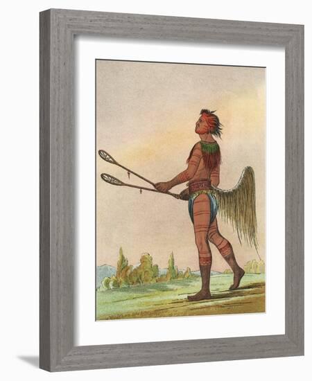 Choctaw, Lacrosse Player-George Catlin-Framed Photographic Print