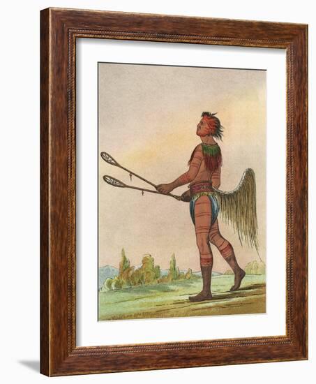 Choctaw, Lacrosse Player-George Catlin-Framed Photographic Print