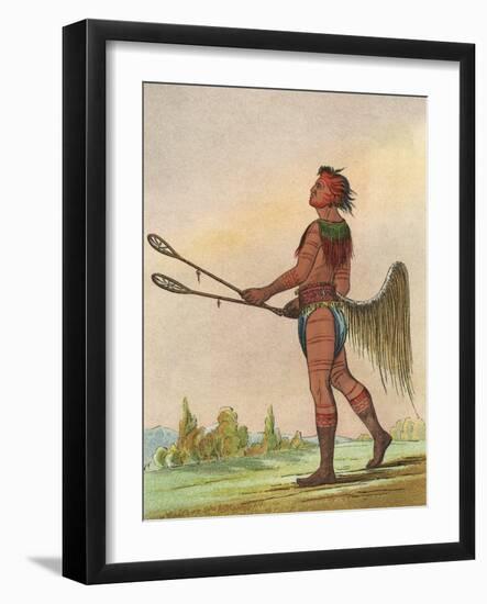 Choctaw, Lacrosse Player-George Catlin-Framed Photographic Print