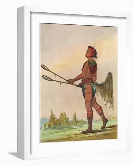 Choctaw, Lacrosse Player-George Catlin-Framed Photographic Print