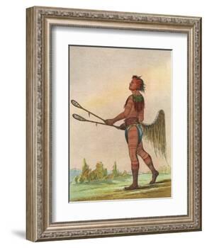 Choctaw, Lacrosse Player-George Catlin-Framed Photographic Print
