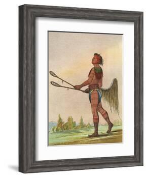 Choctaw, Lacrosse Player-George Catlin-Framed Photographic Print