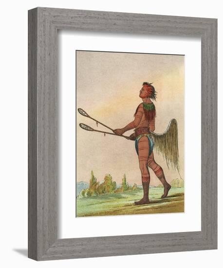 Choctaw, Lacrosse Player-George Catlin-Framed Photographic Print