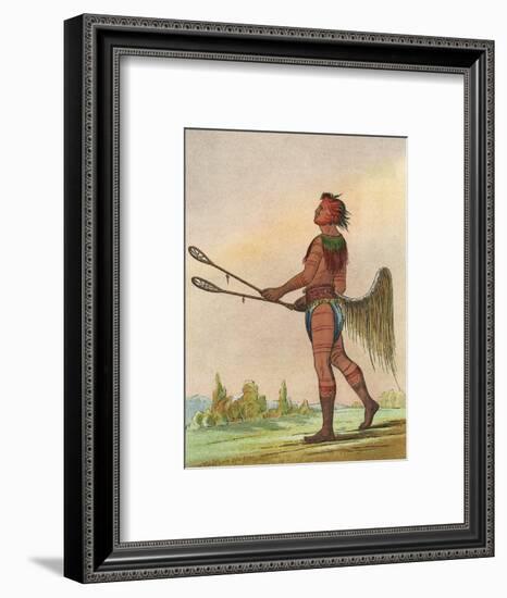 Choctaw, Lacrosse Player-George Catlin-Framed Photographic Print