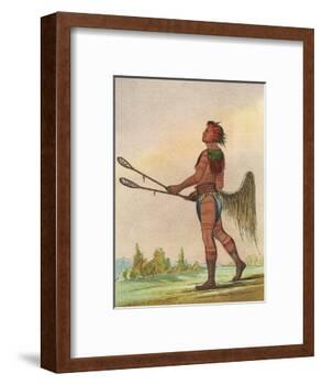 Choctaw, Lacrosse Player-George Catlin-Framed Photographic Print