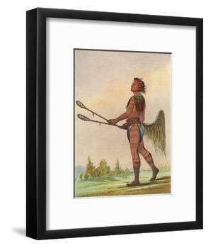 Choctaw, Lacrosse Player-George Catlin-Framed Photographic Print