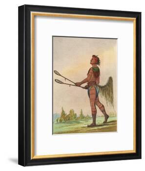 Choctaw, Lacrosse Player-George Catlin-Framed Photographic Print