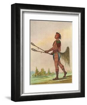 Choctaw, Lacrosse Player-George Catlin-Framed Photographic Print
