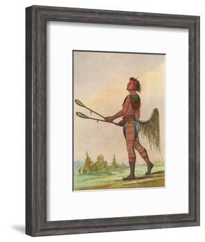 Choctaw, Lacrosse Player-George Catlin-Framed Photographic Print