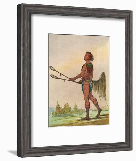 Choctaw, Lacrosse Player-George Catlin-Framed Photographic Print