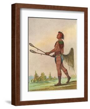Choctaw, Lacrosse Player-George Catlin-Framed Photographic Print
