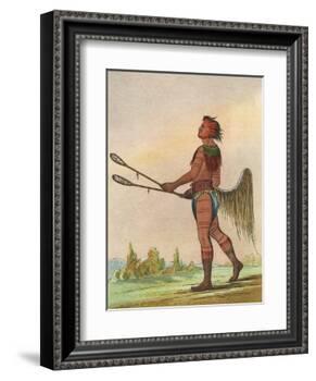 Choctaw, Lacrosse Player-George Catlin-Framed Photographic Print