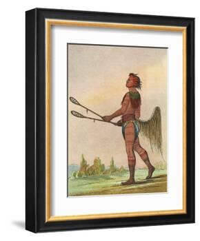 Choctaw, Lacrosse Player-George Catlin-Framed Photographic Print