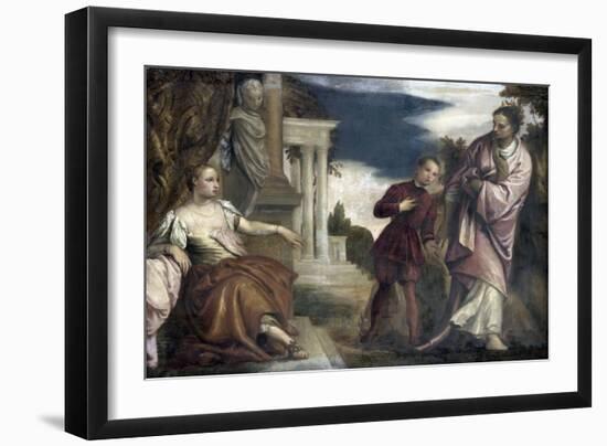 Choice Between Virtue and Passion-Paolo Veronese-Framed Art Print