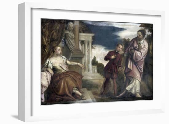 Choice Between Virtue and Passion-Paolo Veronese-Framed Art Print