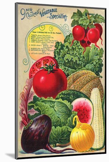 Choicest Vegetable Specialties-null-Mounted Art Print