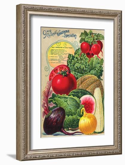 Choicest Vegetable Specialties-null-Framed Art Print