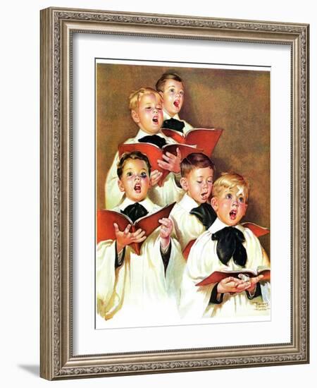 "Choir Boys Will Be Boys,"December 10, 1938-Frances Tipton Hunter-Framed Giclee Print