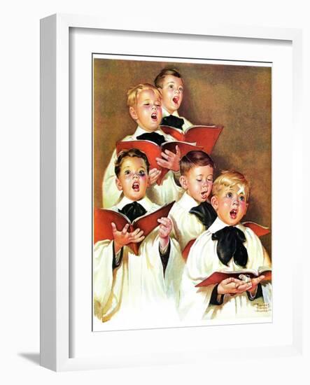 "Choir Boys Will Be Boys,"December 10, 1938-Frances Tipton Hunter-Framed Giclee Print