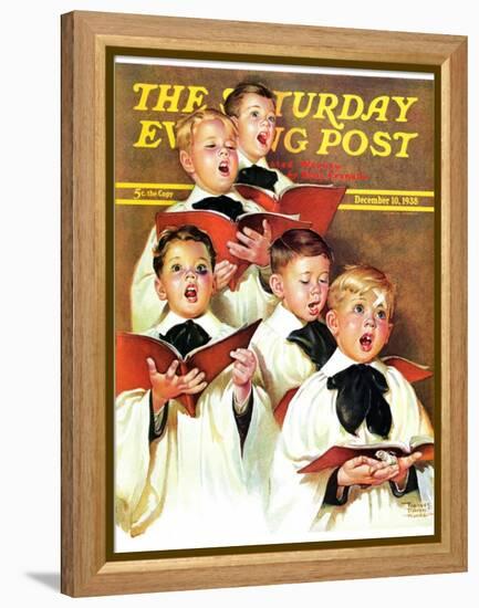 "Choir Boys Will Be Boys," Saturday Evening Post Cover, December 10, 1938-Frances Tipton Hunter-Framed Premier Image Canvas