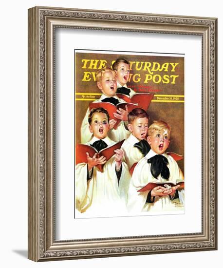 "Choir Boys Will Be Boys," Saturday Evening Post Cover, December 10, 1938-Frances Tipton Hunter-Framed Giclee Print