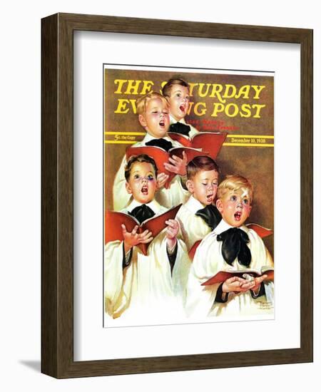 "Choir Boys Will Be Boys," Saturday Evening Post Cover, December 10, 1938-Frances Tipton Hunter-Framed Giclee Print