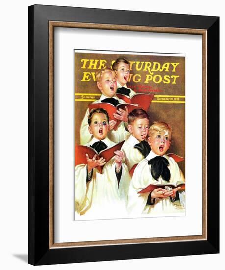 "Choir Boys Will Be Boys," Saturday Evening Post Cover, December 10, 1938-Frances Tipton Hunter-Framed Giclee Print