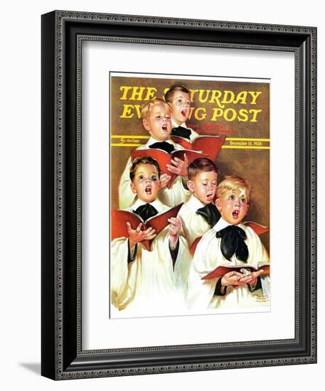 "Choir Boys Will Be Boys," Saturday Evening Post Cover, December 10, 1938-Frances Tipton Hunter-Framed Giclee Print