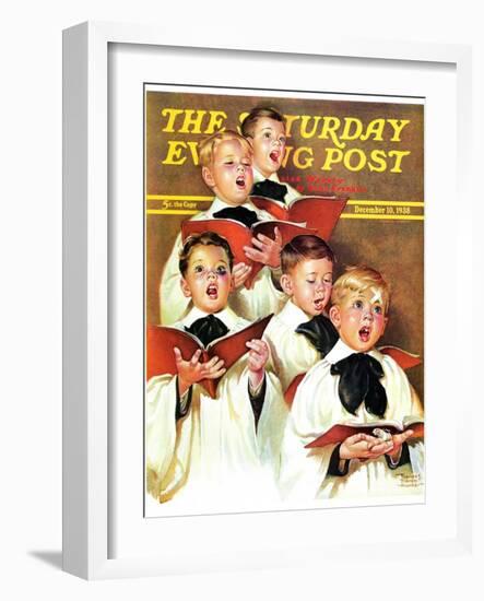 "Choir Boys Will Be Boys," Saturday Evening Post Cover, December 10, 1938-Frances Tipton Hunter-Framed Giclee Print