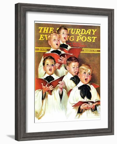 "Choir Boys Will Be Boys," Saturday Evening Post Cover, December 10, 1938-Frances Tipton Hunter-Framed Premium Giclee Print