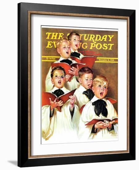 "Choir Boys Will Be Boys," Saturday Evening Post Cover, December 10, 1938-Frances Tipton Hunter-Framed Premium Giclee Print