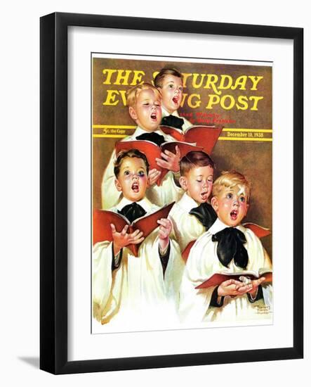 "Choir Boys Will Be Boys," Saturday Evening Post Cover, December 10, 1938-Frances Tipton Hunter-Framed Premium Giclee Print