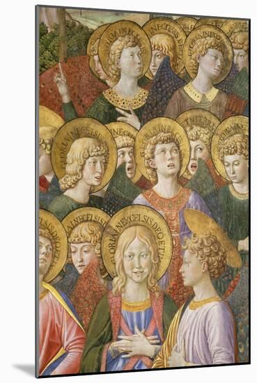 Choir of Angels, Detail from the Journey of the Magi Cycle in the Chapel, c.1460-Benozzo di Lese di Sandro Gozzoli-Mounted Giclee Print