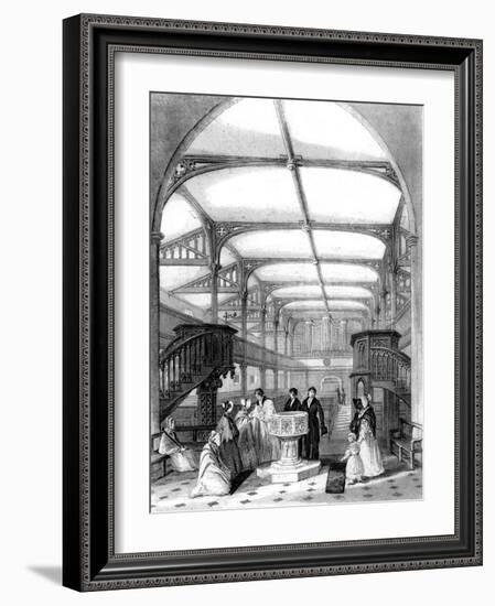 Choir of St Martin's Church, Dorking, Surrey, 19th Century-MJ Starling-Framed Giclee Print