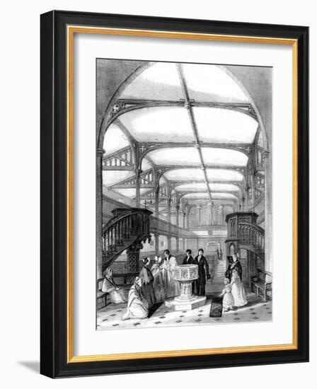 Choir of St Martin's Church, Dorking, Surrey, 19th Century-MJ Starling-Framed Giclee Print