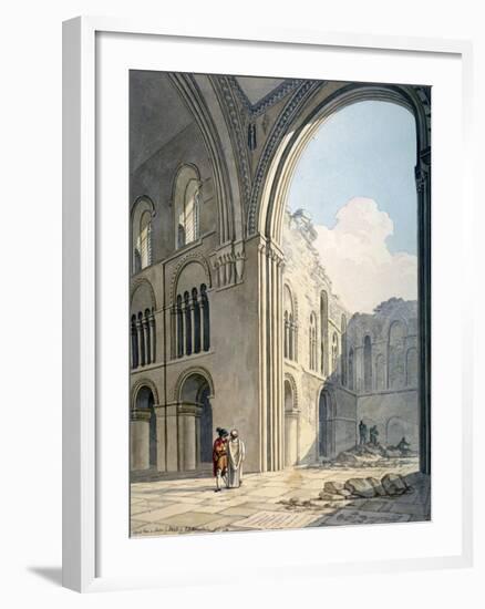 Choir of the Church of St Bartholomew-The-Great During Repairs, Smithfield, City of London, 1815-Frederick Nash-Framed Giclee Print