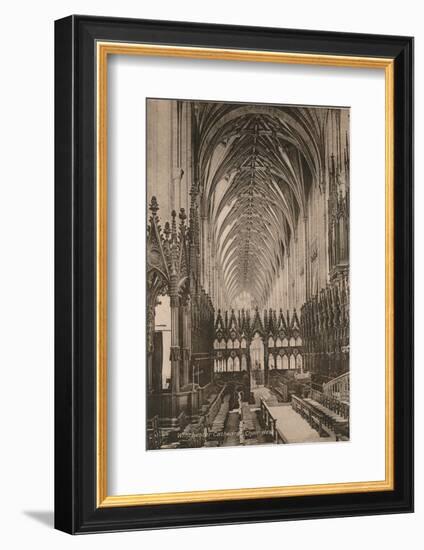 Choir of Winchester Cathedral, Hampshire, early 20th century(?)-Unknown-Framed Photographic Print