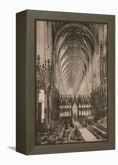 Choir of Winchester Cathedral, Hampshire, early 20th century(?)-Unknown-Framed Premier Image Canvas