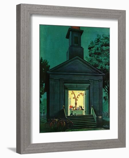 "Choir Practice," August 10, 1946-Stevan Dohanos-Framed Giclee Print