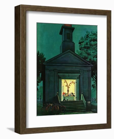 "Choir Practice," August 10, 1946-Stevan Dohanos-Framed Giclee Print