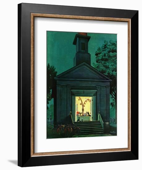 "Choir Practice," August 10, 1946-Stevan Dohanos-Framed Giclee Print