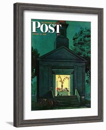 "Choir Practice," Saturday Evening Post Cover, August 10, 1946-Stevan Dohanos-Framed Giclee Print