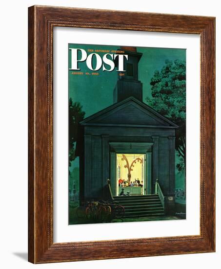 "Choir Practice," Saturday Evening Post Cover, August 10, 1946-Stevan Dohanos-Framed Giclee Print