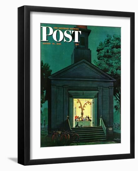 "Choir Practice," Saturday Evening Post Cover, August 10, 1946-Stevan Dohanos-Framed Giclee Print