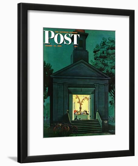 "Choir Practice," Saturday Evening Post Cover, August 10, 1946-Stevan Dohanos-Framed Giclee Print