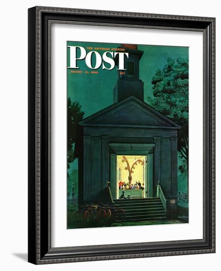 "Choir Practice," Saturday Evening Post Cover, August 10, 1946-Stevan Dohanos-Framed Giclee Print