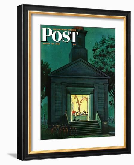 "Choir Practice," Saturday Evening Post Cover, August 10, 1946-Stevan Dohanos-Framed Giclee Print