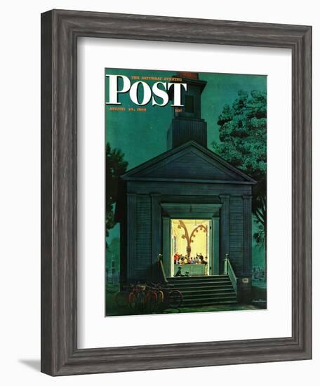 "Choir Practice," Saturday Evening Post Cover, August 10, 1946-Stevan Dohanos-Framed Giclee Print