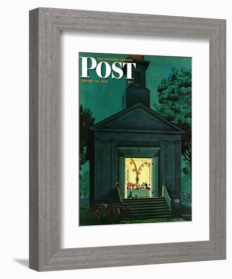 "Choir Practice," Saturday Evening Post Cover, August 10, 1946-Stevan Dohanos-Framed Giclee Print